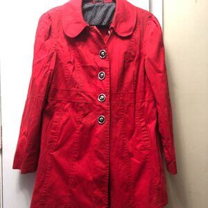 Womens Red Coat. Size Medium